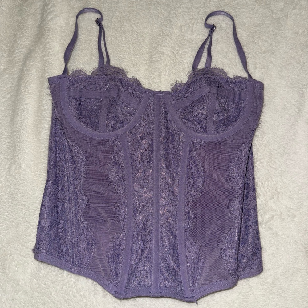 Urban Outfitters Purple Lace Crop Top